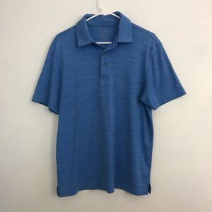 Champion Duo Dry Sz Medium Blue Polo Collared Shirt Golf Mens